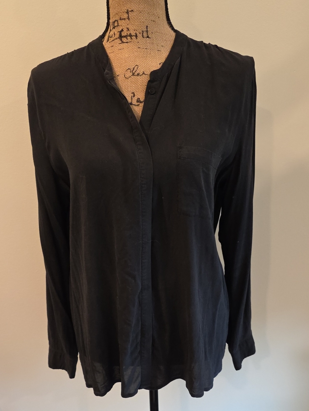 ba&sh Soft Black Button-Down Women's Top